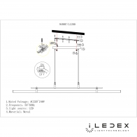 Подвесной светильник iLedex ZOOM 9498P-46W-3000K GOLD&BROWN&WHITE