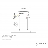 Подвесной светильник iLedex ZOOM 9498P-32W-3000K BLACK&BROWN&WHITE