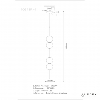 Подвесной светильник iLedex OMEGA 10678P/4-20W-3000K BLACK&WHITE