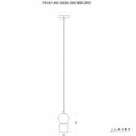 Подвесной светильник iLedex PLAY P818/1-6W-3000K-D80 MATT BLACK&BRONZE