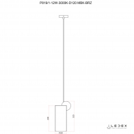 Подвесной светильник iLedex PLAY P819/1-12W-3000K-D120 MATT BLACK&BRONZE