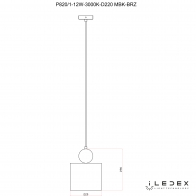 Подвесной светильник iLedex PLAY P820/1-12W-3000K-D195 MATT BLACK&BRONZE