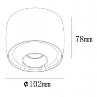 Светильник накладной VISION 300 WH