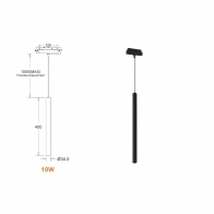 Акцентный магнитный трековый светильник iLEDEX TECHNICAL VISION 4822-009-H400-10W-24DG-3000K-BK