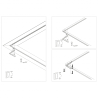 Угловой магнитный трековый светильник iLEDEX TECHNICAL VISION 4822-013-L320-16W-110DG-3000K-BK