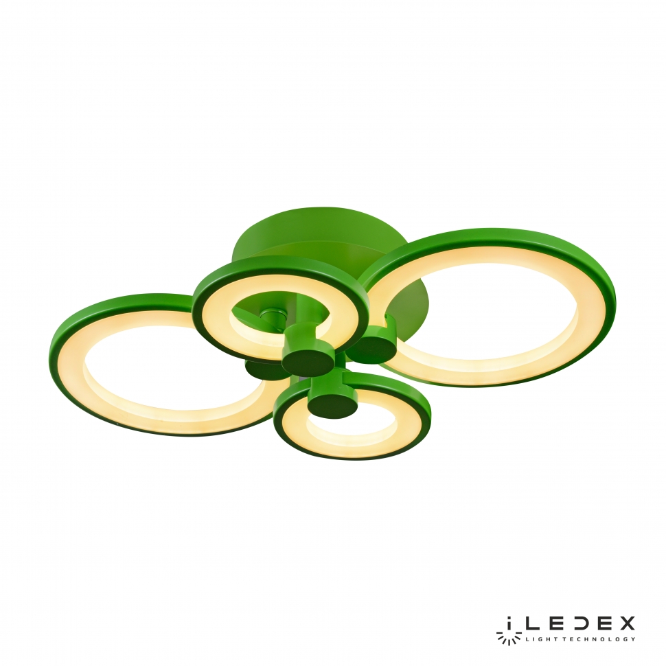 Потолочная люстра iLedex Ring A001/4 GREEN A001/4 GREEN