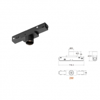 Акцентный магнитный трековый светильник iLEDEX TECHNICAL VISION 4822-017-D23-2W-24DG-3000K-BK