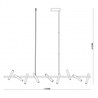 Светильник подвесной TELESCOPE 2688-140 BR