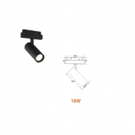 Поворотный магнитный трековый светильник iLEDEX TECHNICAL VISION 4822-006-D55-18W-38DG-4000K-BK